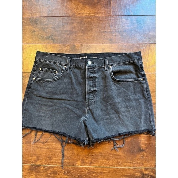 GRLFRND Pants - GRLFRND Black Washed Cut Off High Rise Summer Festival Short Size 31